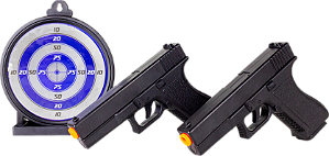 KIT 2 PISTOLAS DE AIRSOFT VG V307 SPRING 6MM + ALVO GEL - VIGOR