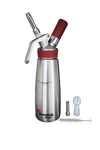 Garrafa Para Chantilly Gourmet Pro 500Ml Caneco e Cabeçote em Aluminio