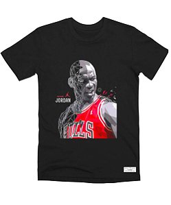 Camiseta Masculina Preta 100% Algodão Michael Jordan