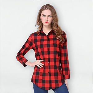 Xadrez Moderno – Camisa Feminina