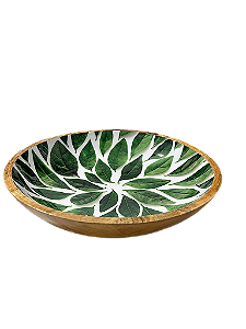 SALADEIRA / FRUTEIRA FLORAL VERDE