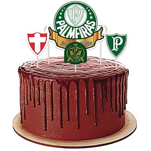 TOPPER PARA BOLO FESTA PALMEIRAS - 04 UNIDADES - FESTCOLOR