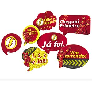 KIT PLACAS DECORATIVAS FESTA FLASH - COM 09 UNIDADES - FESTCOLOR