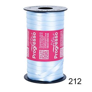 FITA DE CETIM PROGRESSO 7MM Nº1 - 100M COR 212 AZUL BEBÊ - 01 UNIDADE - PROGRESSO