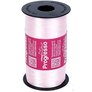 FITA DE CETIM PROGRESSO 7MM Nº1 - 100M COR 206 ROSA CLARO - 01 UNIDADE - PROGRESSO