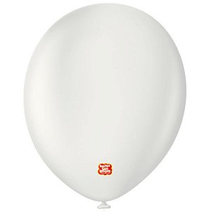 BALÃO PROFISSIONAL PREMIUM UNIQ 16" 40CM - BRANCO ABSOLUTO - COM 10 UNIDADES - SÃO ROQUE