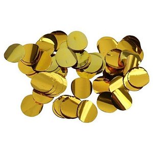 CONFETE  PARA BALÕES OURO METALIZADO 1CM  - 10G - REF 4882 - MAKE MAIS