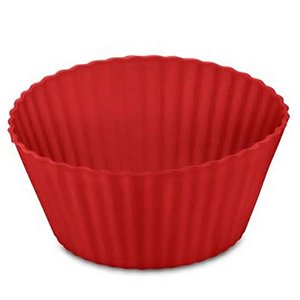 FORMA DE SILICONE PARA CUPCAKE MÉDIA -   7 X 3,5 CM - 70ML - COM 06 UNIDADES - CORES VARIADAS - ZEIN