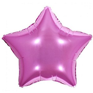 BALÃO METALIZADO ESTRELA PINK 18" 45CM - REF 8551 - 01 UNIDADE -  MAKE MAIS