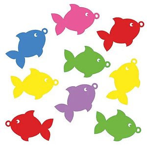 APLIQUE PARA DECORAÇÃO JUNINO PEIXES PARA PESCARIA EM EVA - 10 UNIDADES - PÍFFER