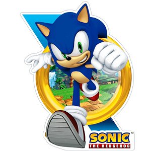 Enfeite Decorativo Grande de Mesa Festa Sonic 28x28cm - Ref 357010 Piffer -  CCS Decorações