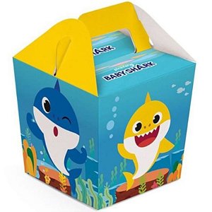 CAIXA PARA LEMBRANCINHA FESTA BABYSHARK - COM 08 UNIDADES - CROMUS