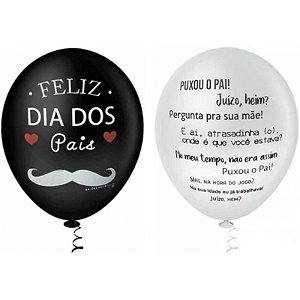 BALÃO DE LATEX - "9 - DIA DOS PAIS - SORTIDO - 25 UNIDADES - BALÕES SÃO ROQUE