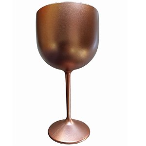 TAÇA DE GIN ROSE GOLD METALIZADA FOSCA  - 01 UNIDADE - MAR PLÁSTICOS