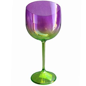 TAÇA DE GIN DEGRADÊ VERDE/ROXO - 01 UNIDADE - MAR PLÁSTICOS - LOJA DO ABENÇOADO