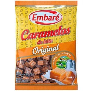 BALA DE CARAMELO LEITE SABOR BAUNILHA -  660G - EMBARÉ