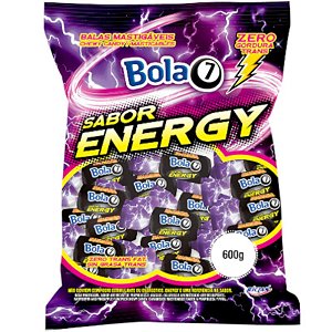 BALA MASTIGÁVEL SABOR ENERGÉTICO  ENERGY  - 600G COM APROX. 100 UNIDADES - RICLAN