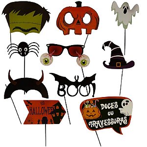 PALITO DECORATIVO FESTA HALLOWEEN SORTIDOS - COM 10 UNIDADES - NC TOYS