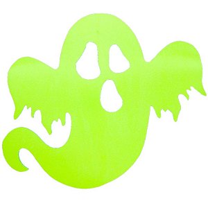 PAINEL  FESTA HALLOWEEN FANTASMA SILHUETA NEON  - REF 205101 - COM 01 UNIDADE - PIFFER