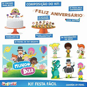 KIT FESTA FÁCIL MUNDO BITA - REF 365046 - COM 01 UNIDADE - PIFFER