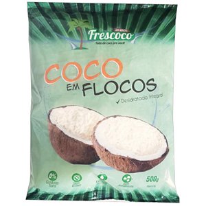 COCO RALADO  INTEGRAL EM  FLOCOS 500GR - FRESCOCO