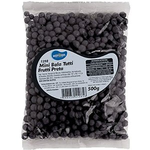 MINI BALA HALLOWEEN PRETA TUTTI FRUTTI 500G HORIZON