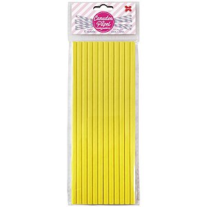 CANUDO DE PAPEL AMARELO 6MMX20CM 4346 COM 12 UNIDADES - EF.:4325 - MAKE+