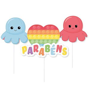 Topo de Bolo Pop It Pra Festa de Aniversário Infantil