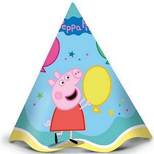 CHAPÉU FESTA PEPPA PIG CLÁSSICA - COM 12 UNIDADES - REGINA FESTAS