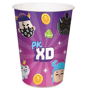 COPO DE PAPEL FESTA PK XD 240ML  - CONTÉM 08 UNIDADES - CROMUS