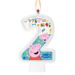 VELA DE ANIVERSÁRIO NUMERAL FESTA PEPPA PIG - N 2 - 01 UNIDADE - REGINA FESTAS