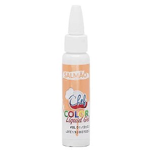 CORANTE COLOR LIQUID GEL - SALMÃO - CONTÉM 25G - ICEBERG CHEF