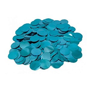 CONFETE REDONDO AZUL 1CM - CONTÉM 10 G - MAKE +