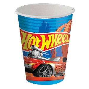 COPO PAPEL 200ML HOT WHEELS - CONTÉM 8 UNIDADES - FESTCOLOR