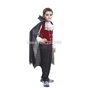 Fantasia Halloween Capa Luxo- Vampiro Drácula Bruxa - 80 Cm