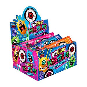 30 PIRULITO HALLOWEEN DIPLOKO MONSTERS NEON 10GR