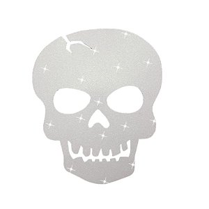 APLIQUE CAVEIRA GLITTER HALLOWEEN - CONTÉM 1 UNIDADE - PIFFER