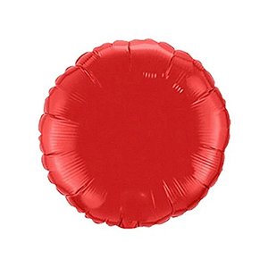 BALÃO METALIZADO 20" 50CM REDONDO VERMELHO - CONTÉM 1 UNIDADE - MUNDO BIZARRO