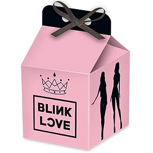 CAIXA DECORATIVA FORMATO MILK FESTA  BLACKPINK BLINK LOVE  - COM 8 UNIDADES  - JUNCO