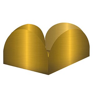 PORTA FORMINHA 4 PETALAS METALIC DOURADO - CONTÉM 40 UNIDADES - JUNCO