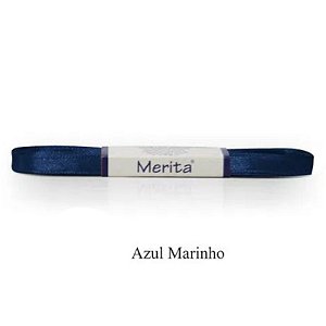 FITA DE CETIM PROGRESSO 6MM  COR AZUL MARINHO - CONTÉM 01 UNIDADE - MERITA