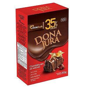 CHOCOLATE EM PÓ 35% DE CACAU - CONTÉM 200G -  DONA JURA