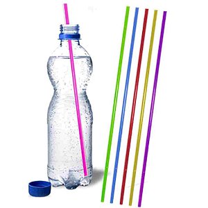 CANUDO LONGO COLORIDO 5MM - CONTÉM 100 UNIDADES - STRAWPLAST