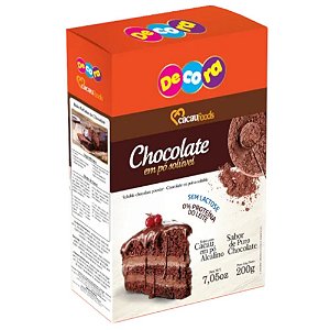 CHOCOLATE EM PÓ SOLÚVEL - CONTÉM 200G - CACAU FOODS