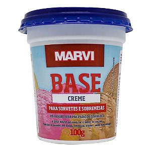 BASE PARA SORVETE SABOR CREME - CONTÉM 100G - MARVI