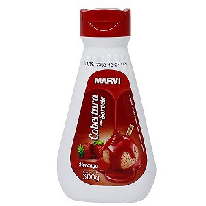 COBERTURA PARA SORVETE SABOR MORANGO - 300G - MARVI