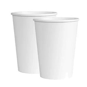 COPO PAPEL LISO BRANCO 270ML - CONTÉM 10 UNIDADES - SILVER FESTAS
