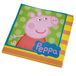 GUARDANAPO DE PAPEL FESTA PEPPA PIG 25X25CM - 16 UNIDADES - REGINA FESTAS