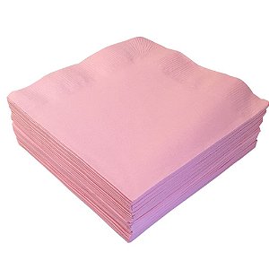 GUARDANAPO ROSA BEBÊ PREMIUM LISO TAM 30X33CM - 40 UNIDADE - DAFESTA