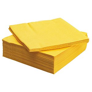 GUARDANAPO AMARELO PREMIUM LISO 20X22CM - 40 UNIDADES - DAFESTA